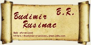 Budimir Rusinac vizit kartica